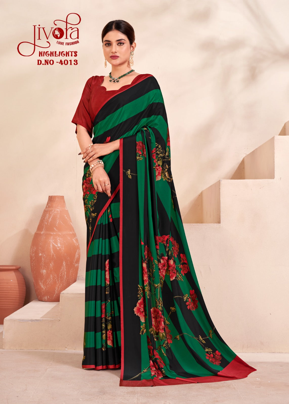 4013 Highlight Jivora Sarees