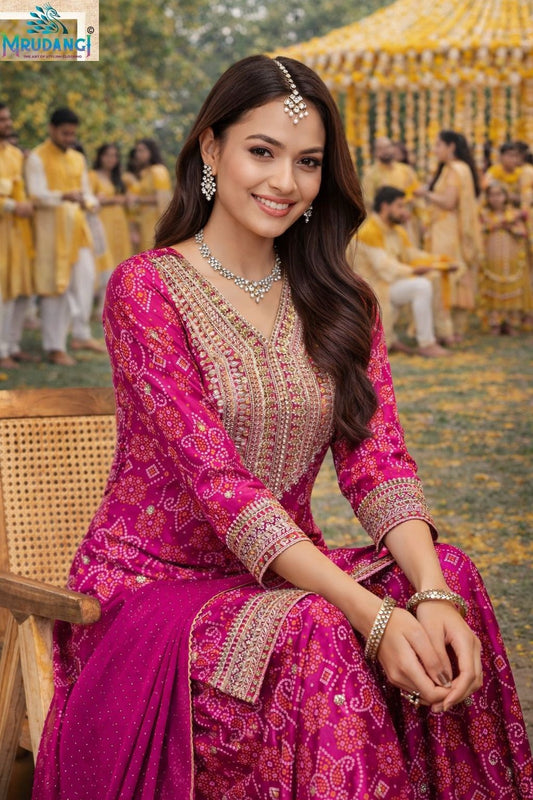 792 Kanishka Mrudangi Chinon Silk Readymade Suits