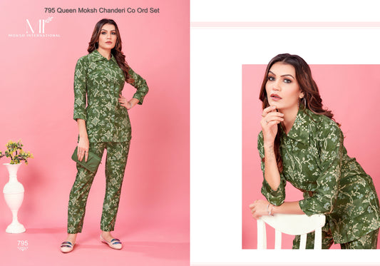 795 Queen Moksh Chanderi Co Ord Set