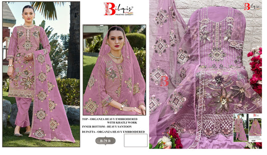 79B Bilqis Organza Pakistani Salwar Suits