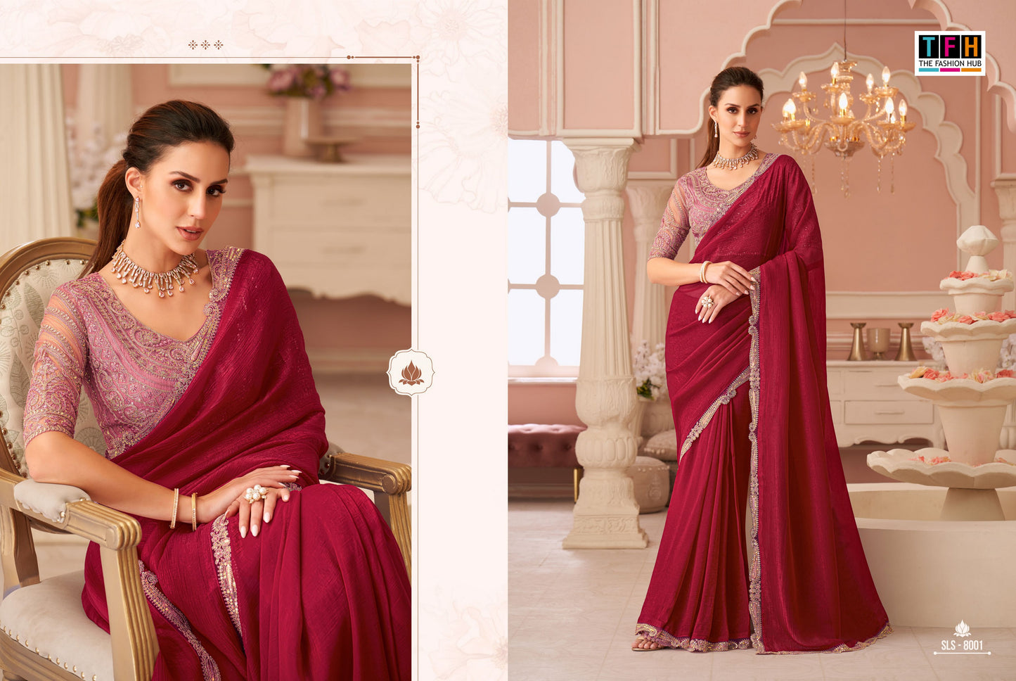 8001 Sls Tfh Georgette Sarees