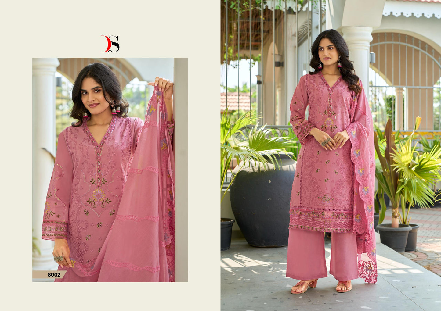 8002 Elaf Vol 8 Deepsy Pure Cotton Pakistani Salwar Suits