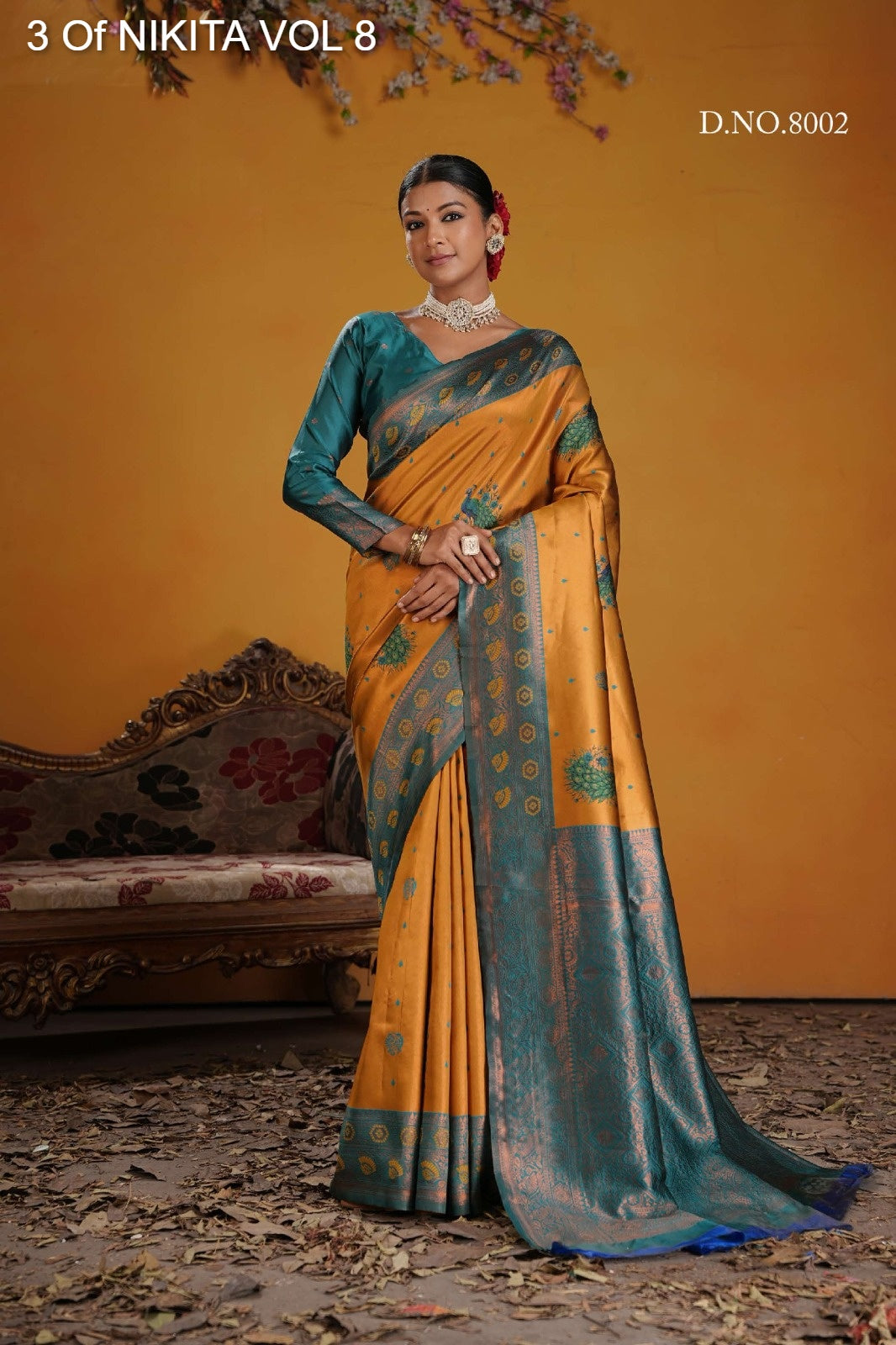 8002 Nikita Vol 8 3 Of Kanchi Silk Sarees