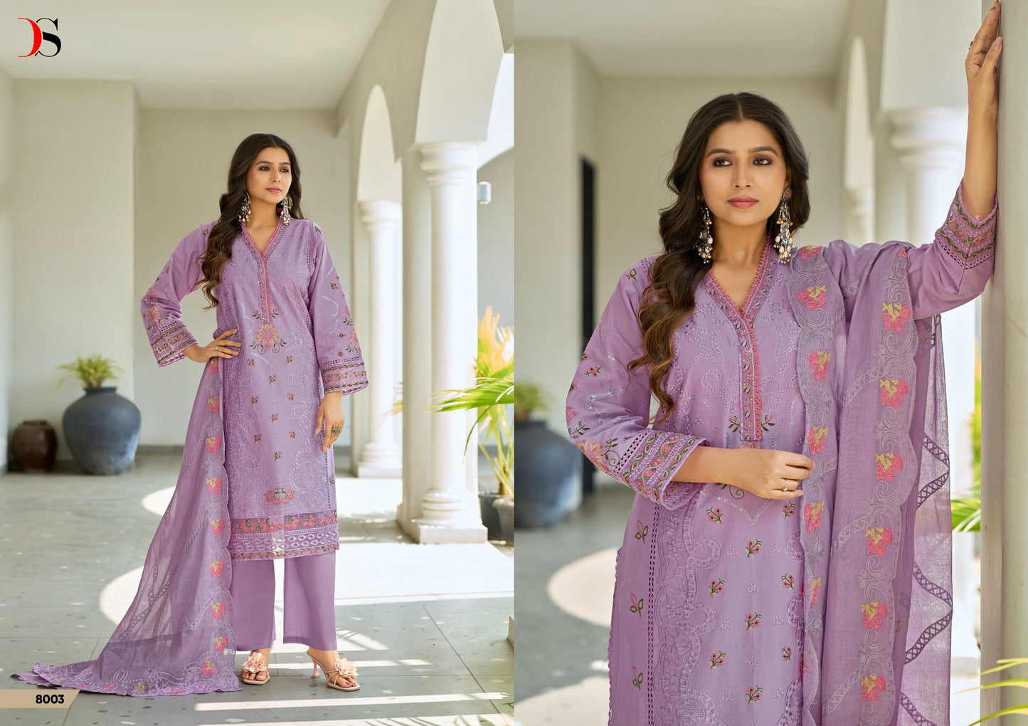 8003 Elaf Vol 8 Deepsy Pure Cotton Pakistani Salwar Suits