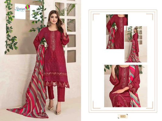 8003 Rang Rasiya Nx Vol 8 Saniya Trendz Chikankari Pakistani Salwar Suits