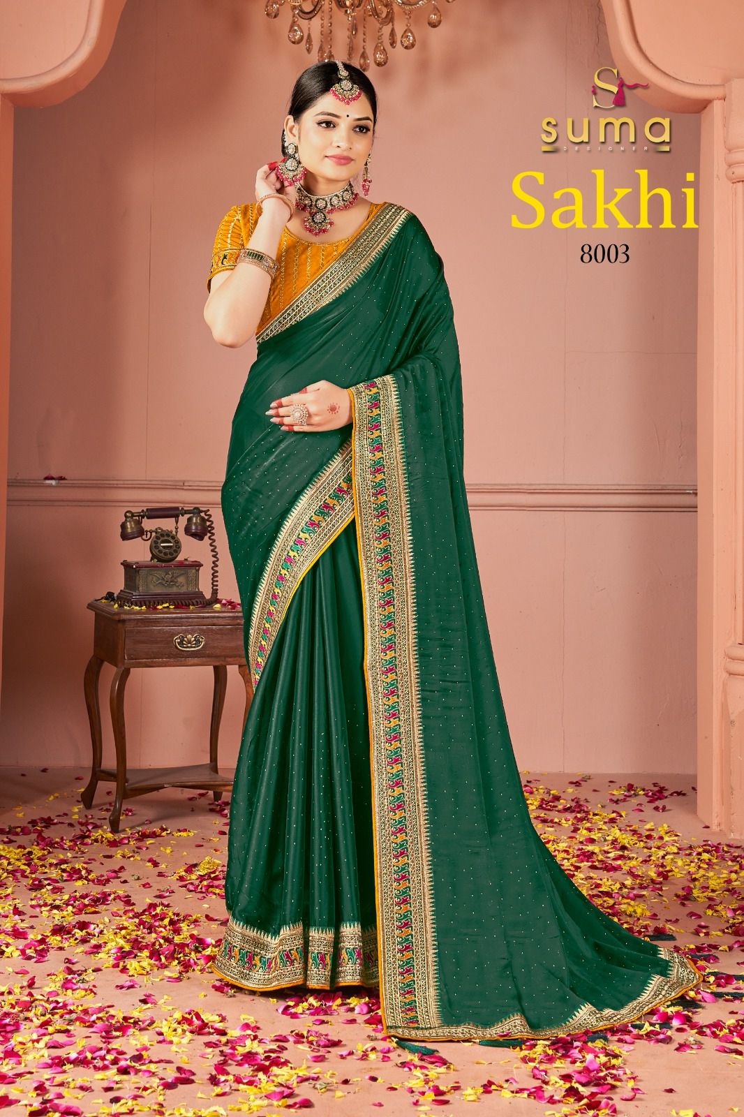 8003 Sakhi Suma Designer Rangoli Sarees