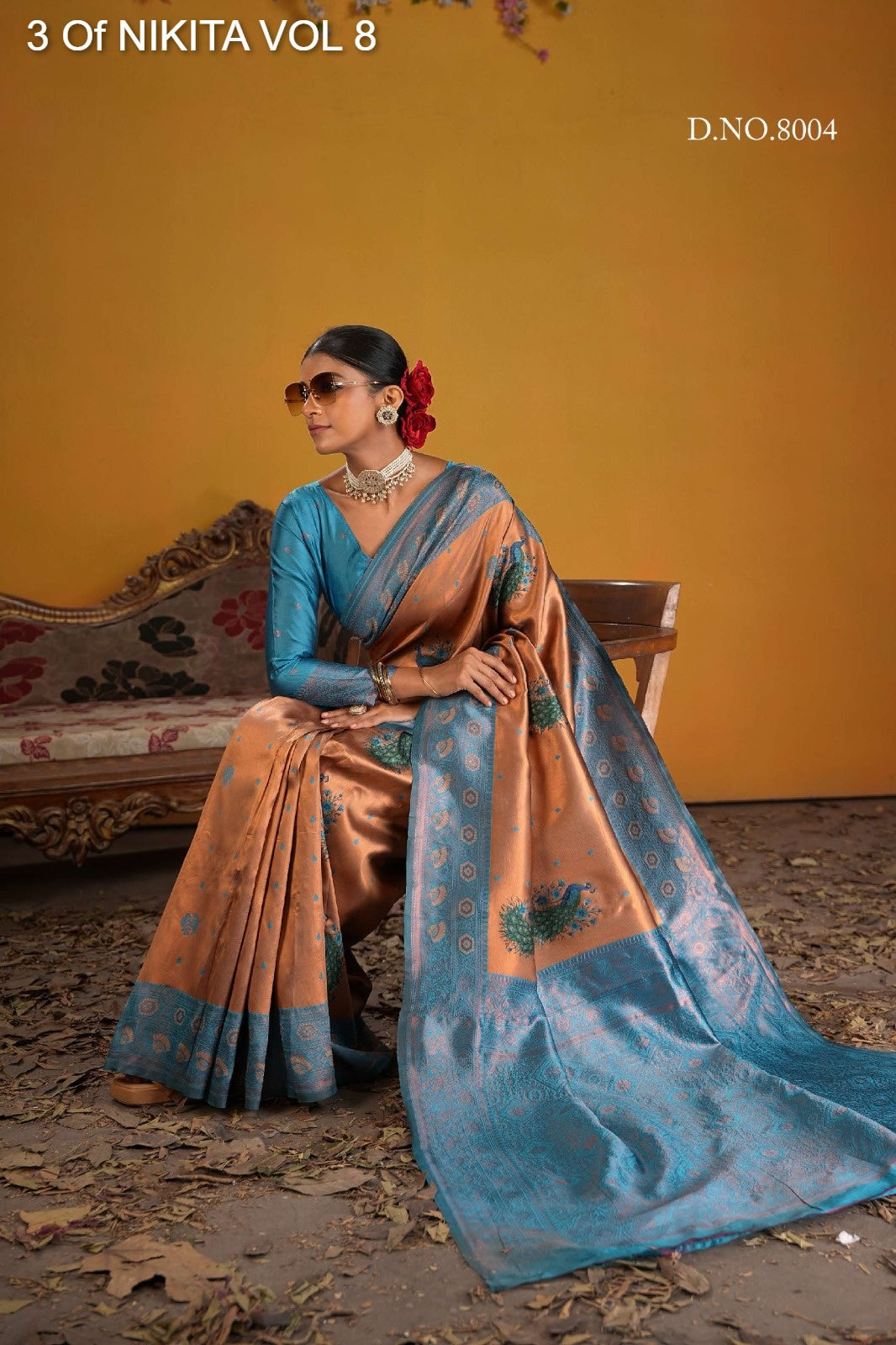 8004 Nikita Vol 8 3 Of Kanchi Silk Sarees