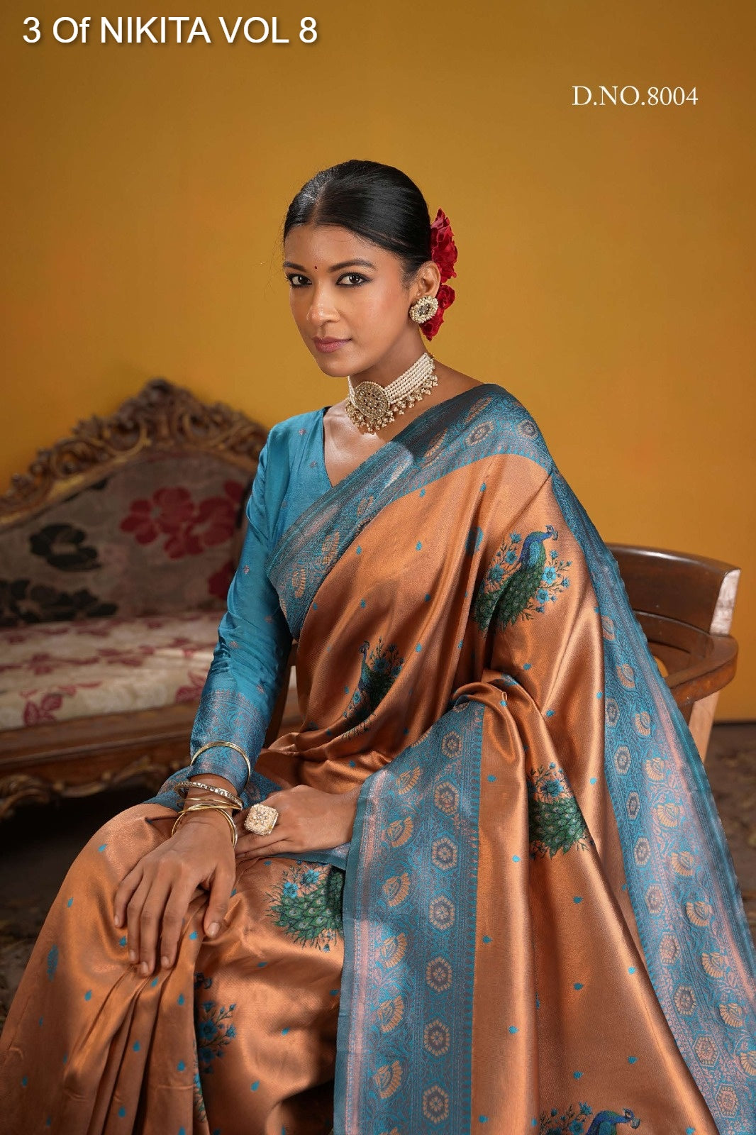 8004 Nikita Vol 8 3 Of Kanchi Silk Sarees