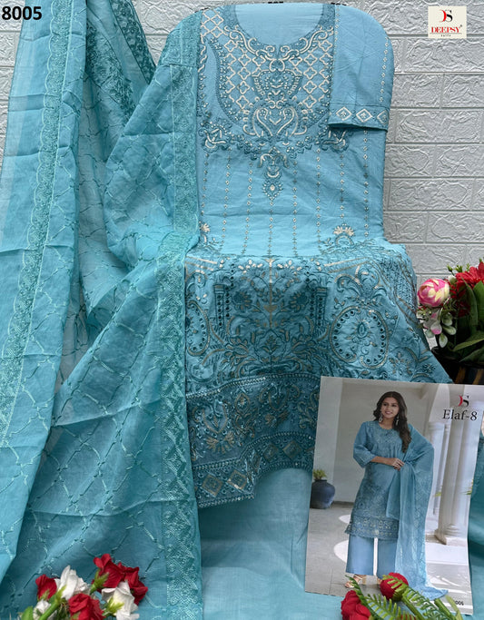 8005 Elaf Vol 8 Deepsy Pure Cotton Pakistani Salwar Suits