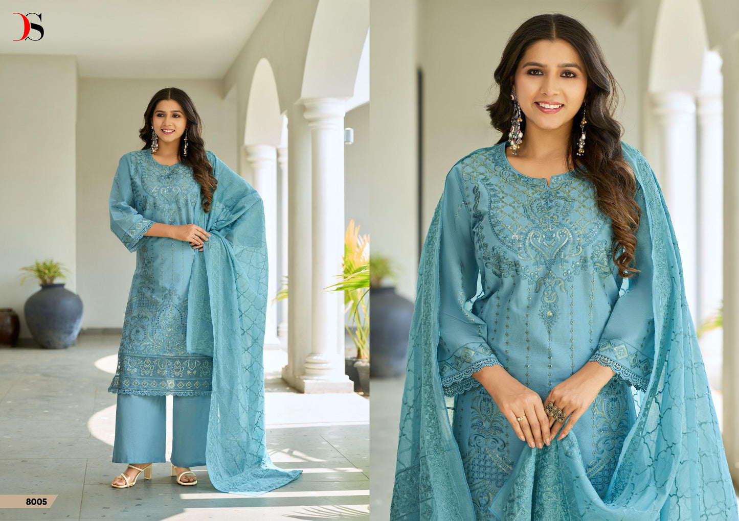 8005 Elaf Vol 8 Deepsy Pure Cotton Pakistani Salwar Suits