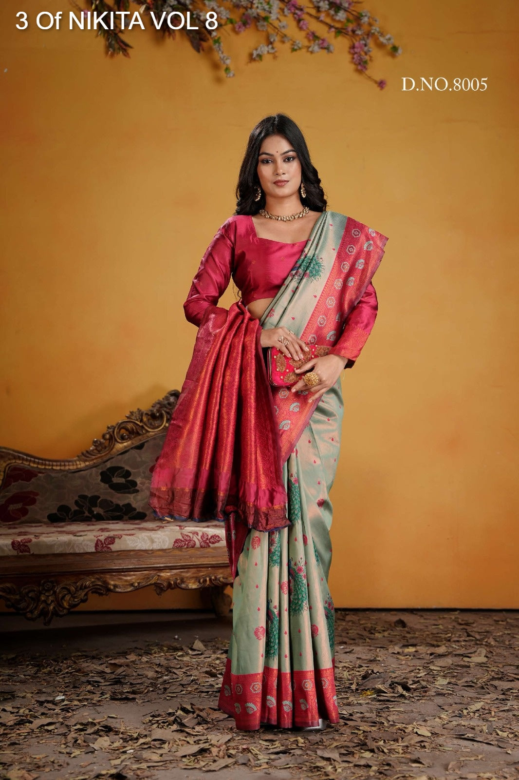 8005 Nikita Vol 8 3 Of Kanchi Silk Sarees