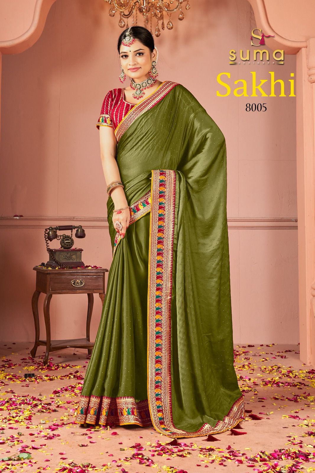 8005 Sakhi Suma Designer Rangoli Sarees