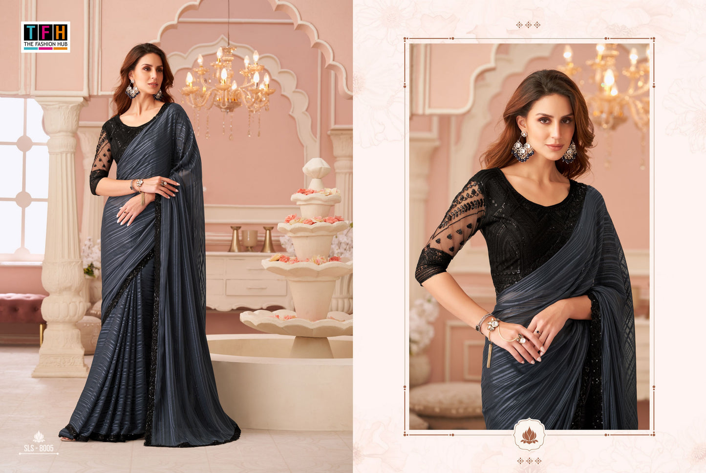 8015 Sls Tfh Georgette Sarees