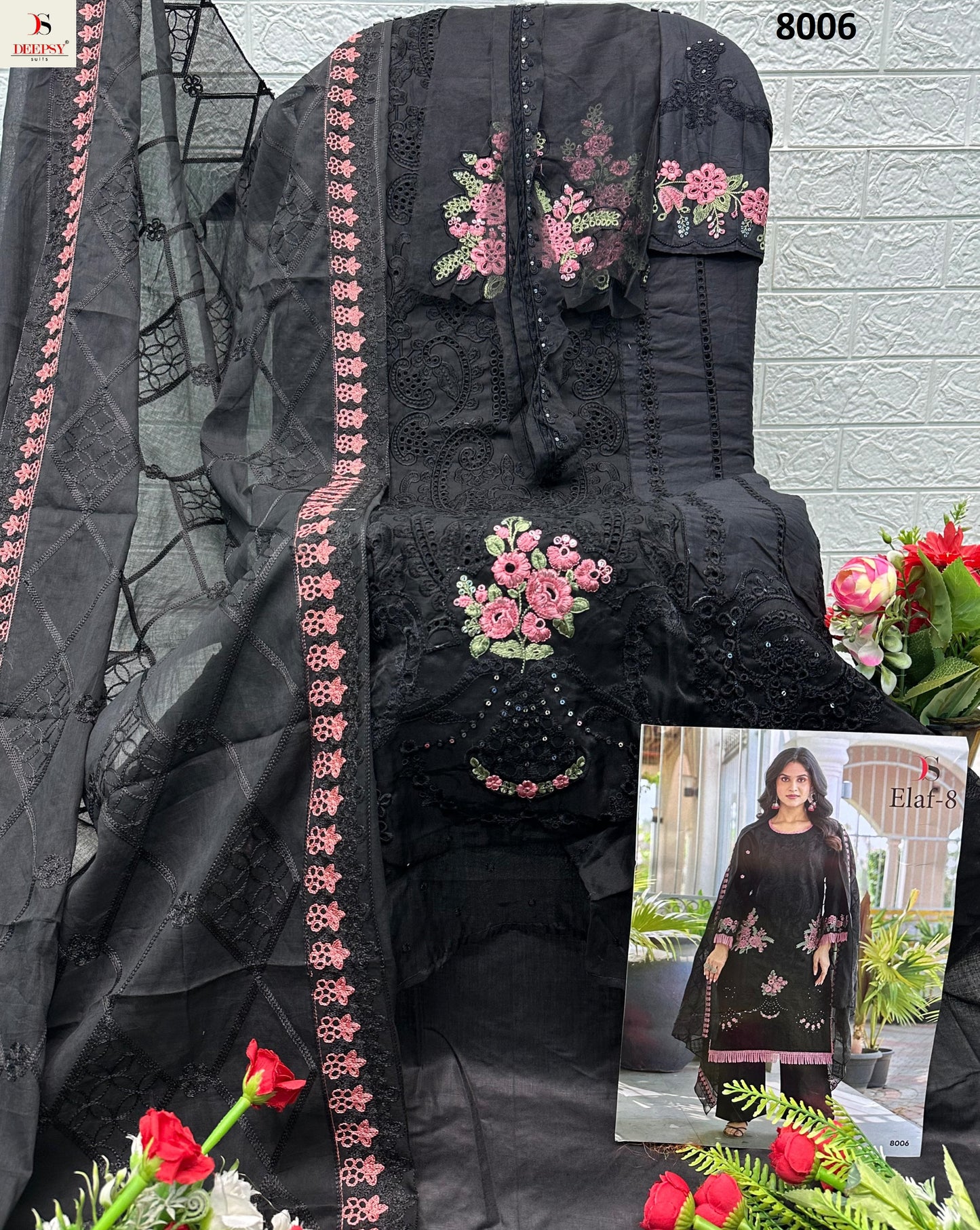 8006 Elaf Vol 8 Deepsy Pure Cotton Pakistani Salwar Suits