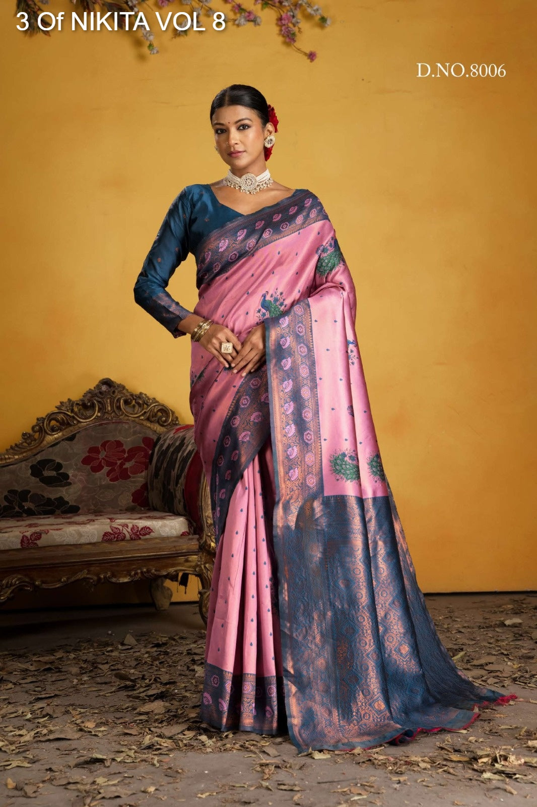 8006 Nikita Vol 8 3 Of Kanchi Silk Sarees