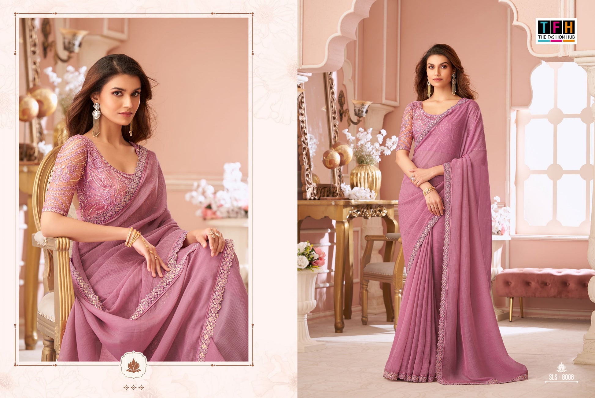 8006 Sls Tfh Georgette Sarees