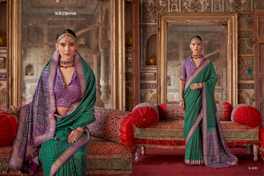 800 Indrani Kreshva Gold Finish Sarees