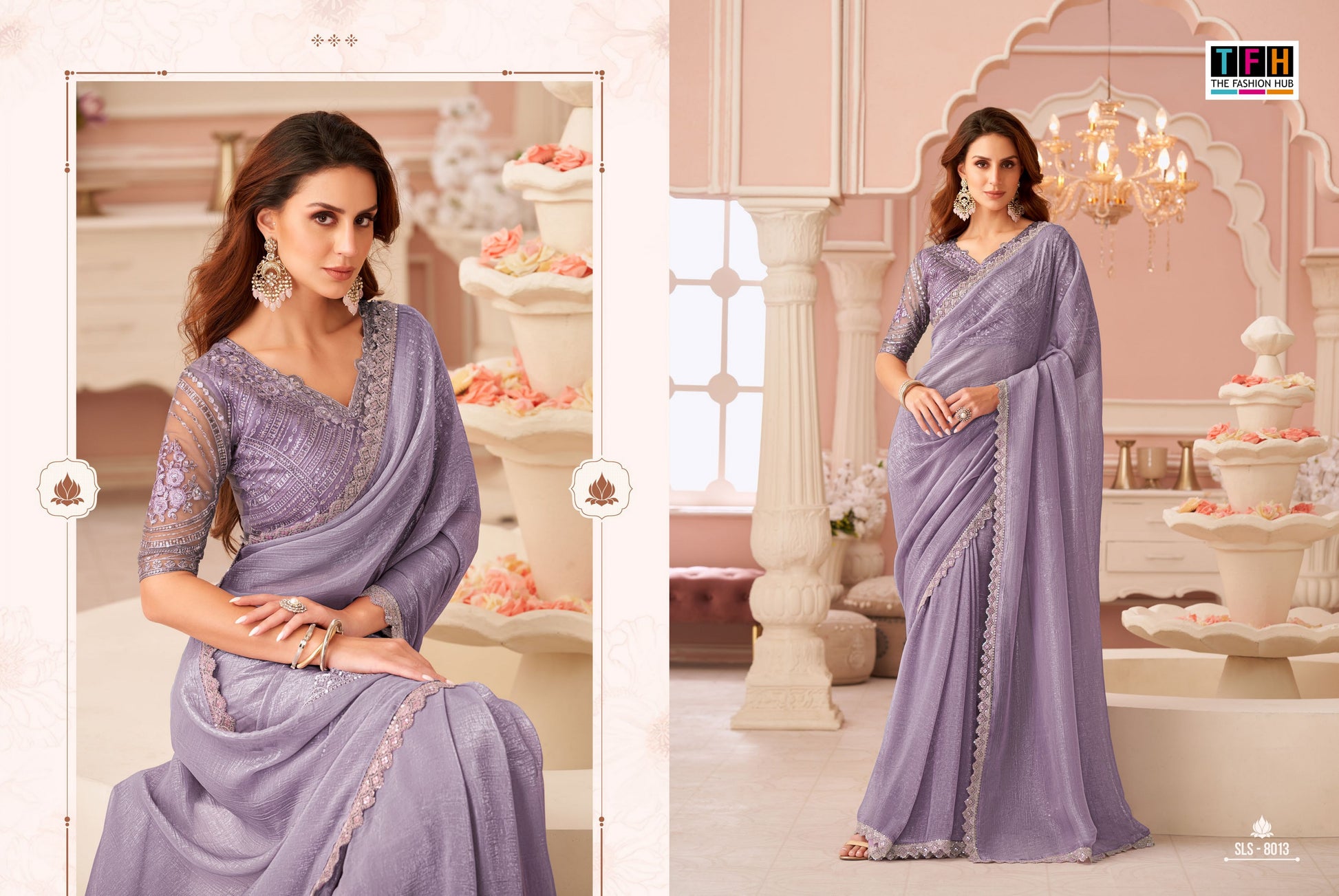 8013 Sls Tfh Georgette Sarees