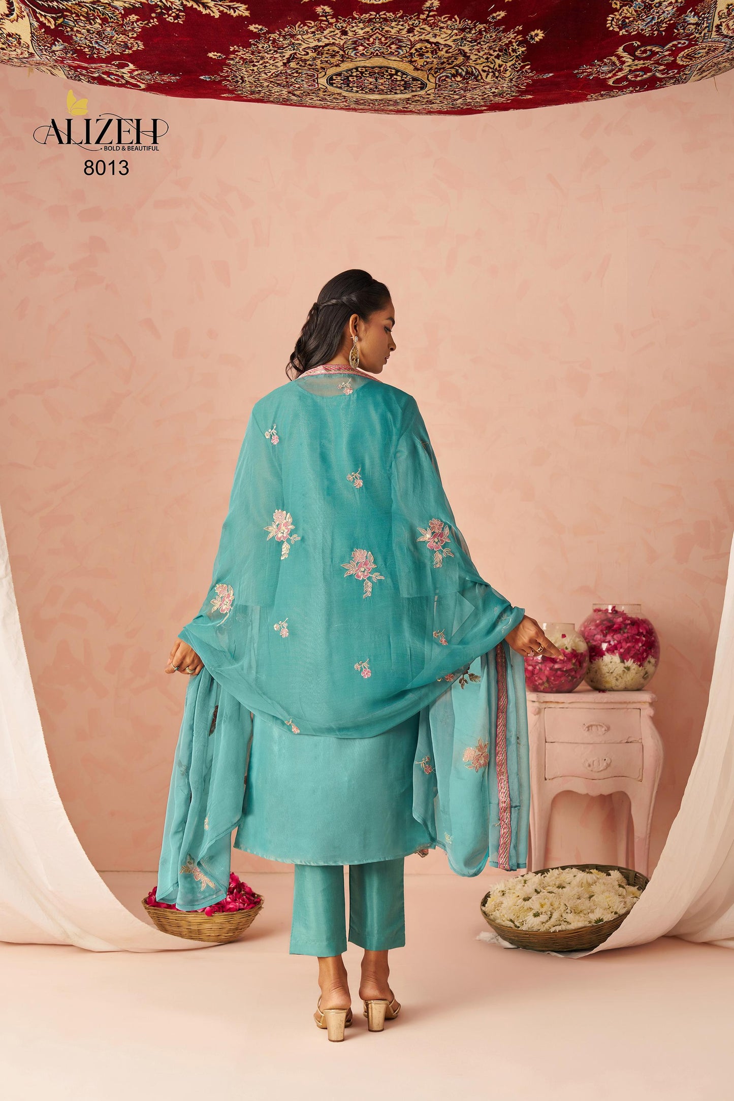 8013 Swara 2 Alizeh Fancy Silk Readymade Suits