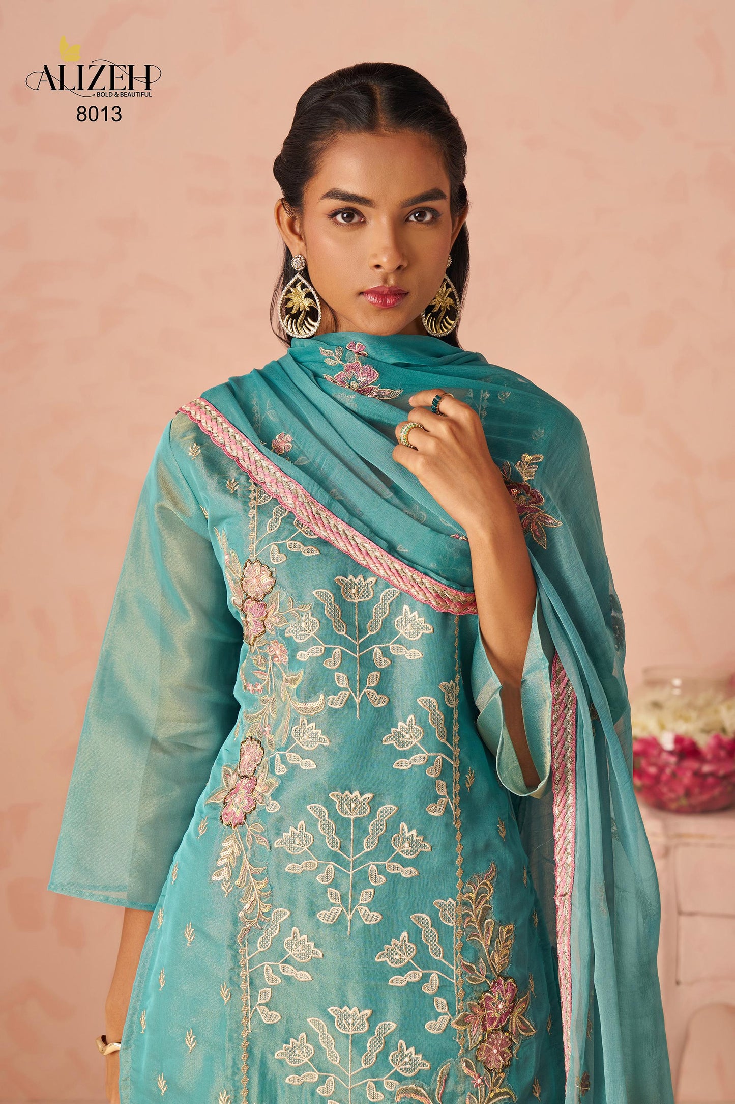 8013 Swara 2 Alizeh Fancy Silk Readymade Suits