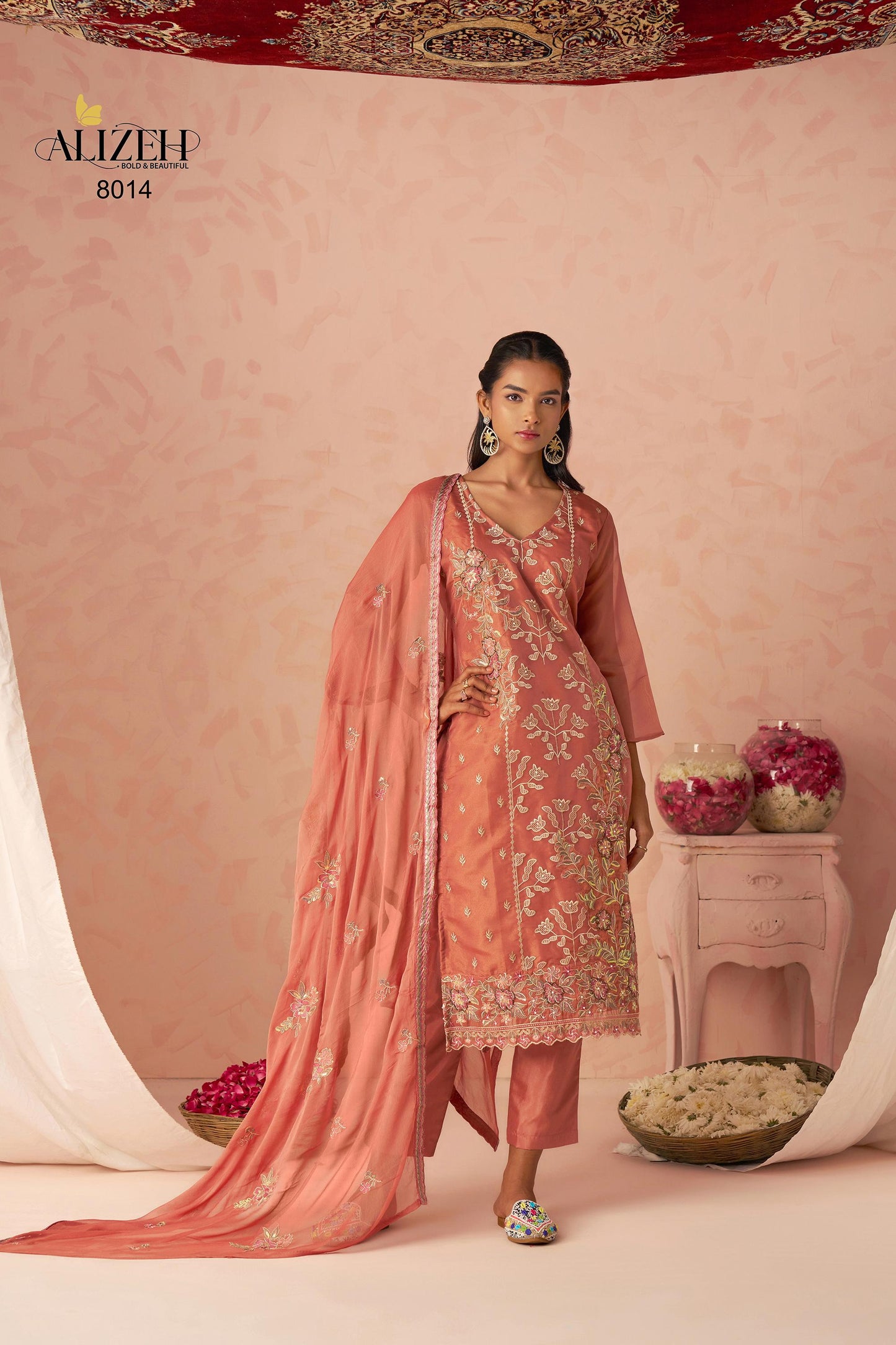 8014 Swara 2 Alizeh Fancy Silk Readymade Suits