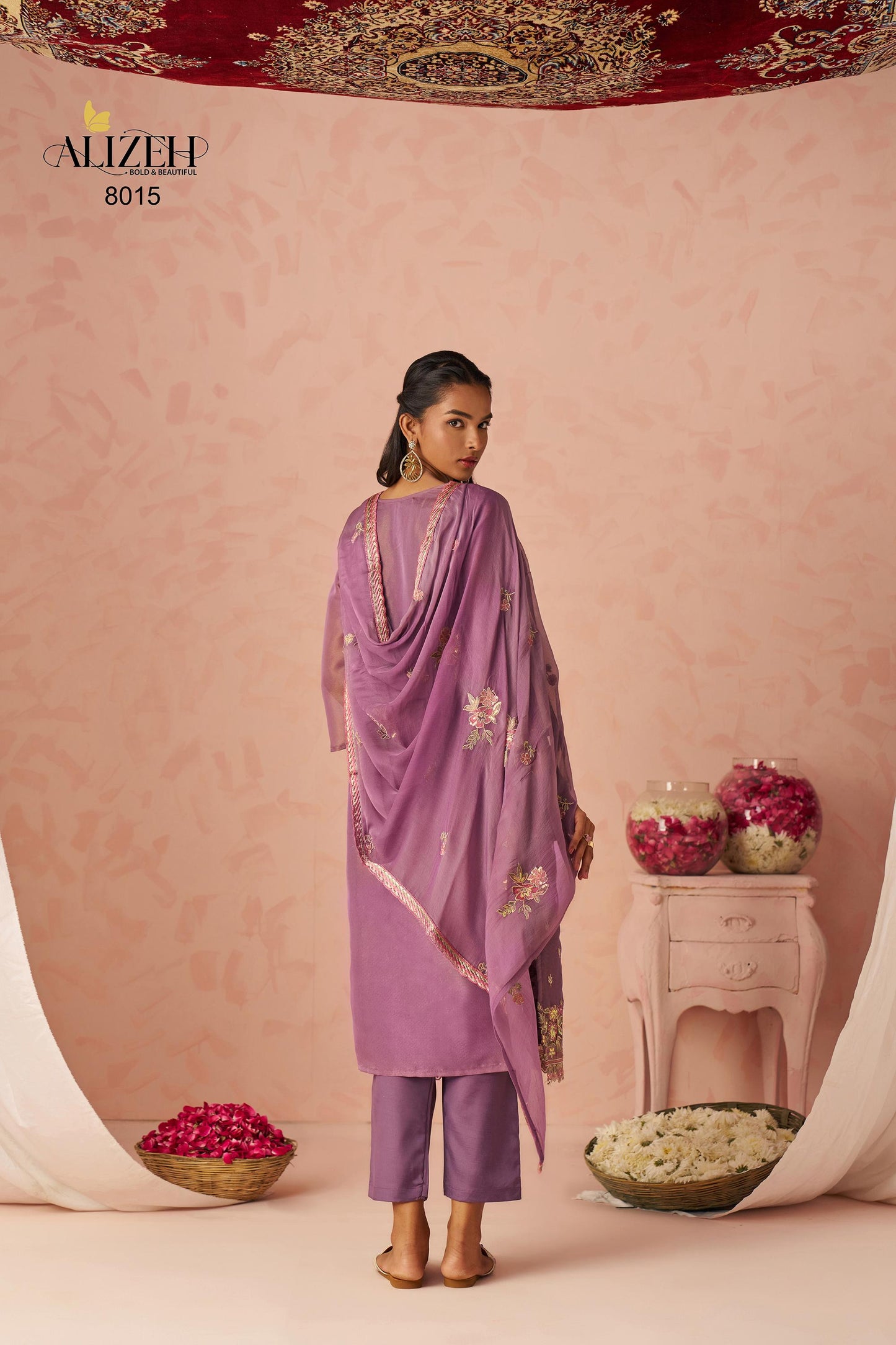 8015 Swara 2 Alizeh Fancy Silk Readymade Suits