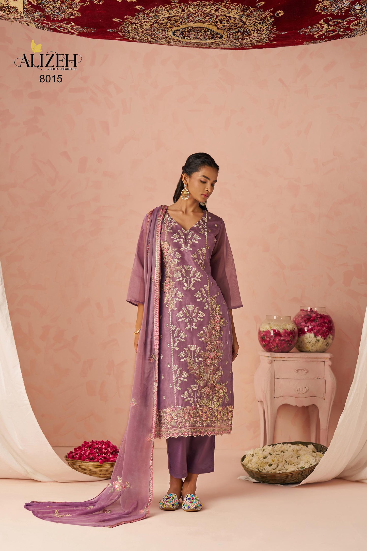 8015 Swara 2 Alizeh Fancy Silk Readymade Suits