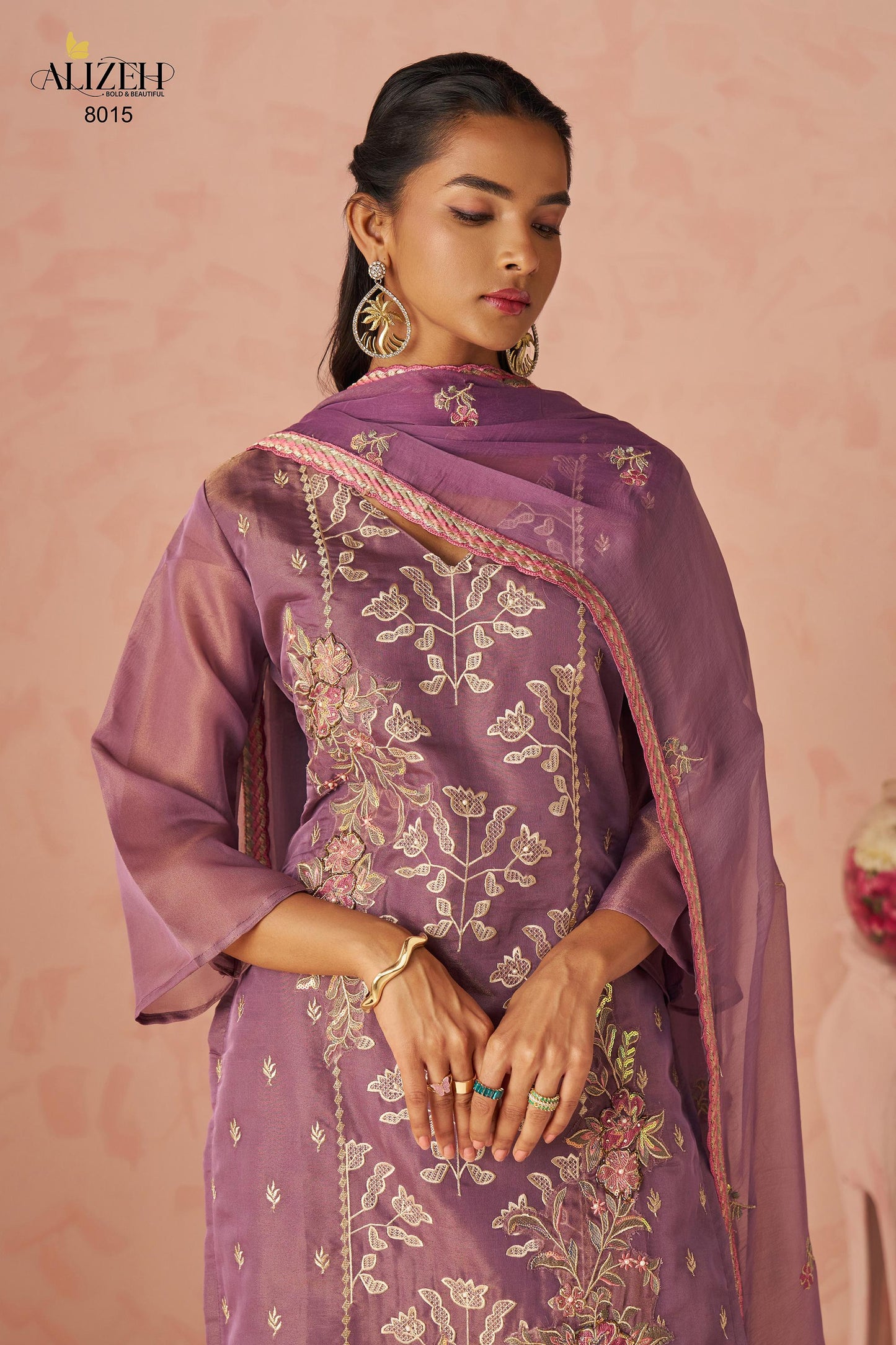 8015 Swara 2 Alizeh Fancy Silk Readymade Suits