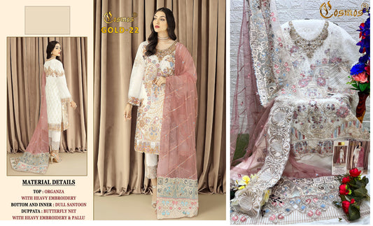 Gold-22 Cosmos Fashion Pakistani Salwar Suits