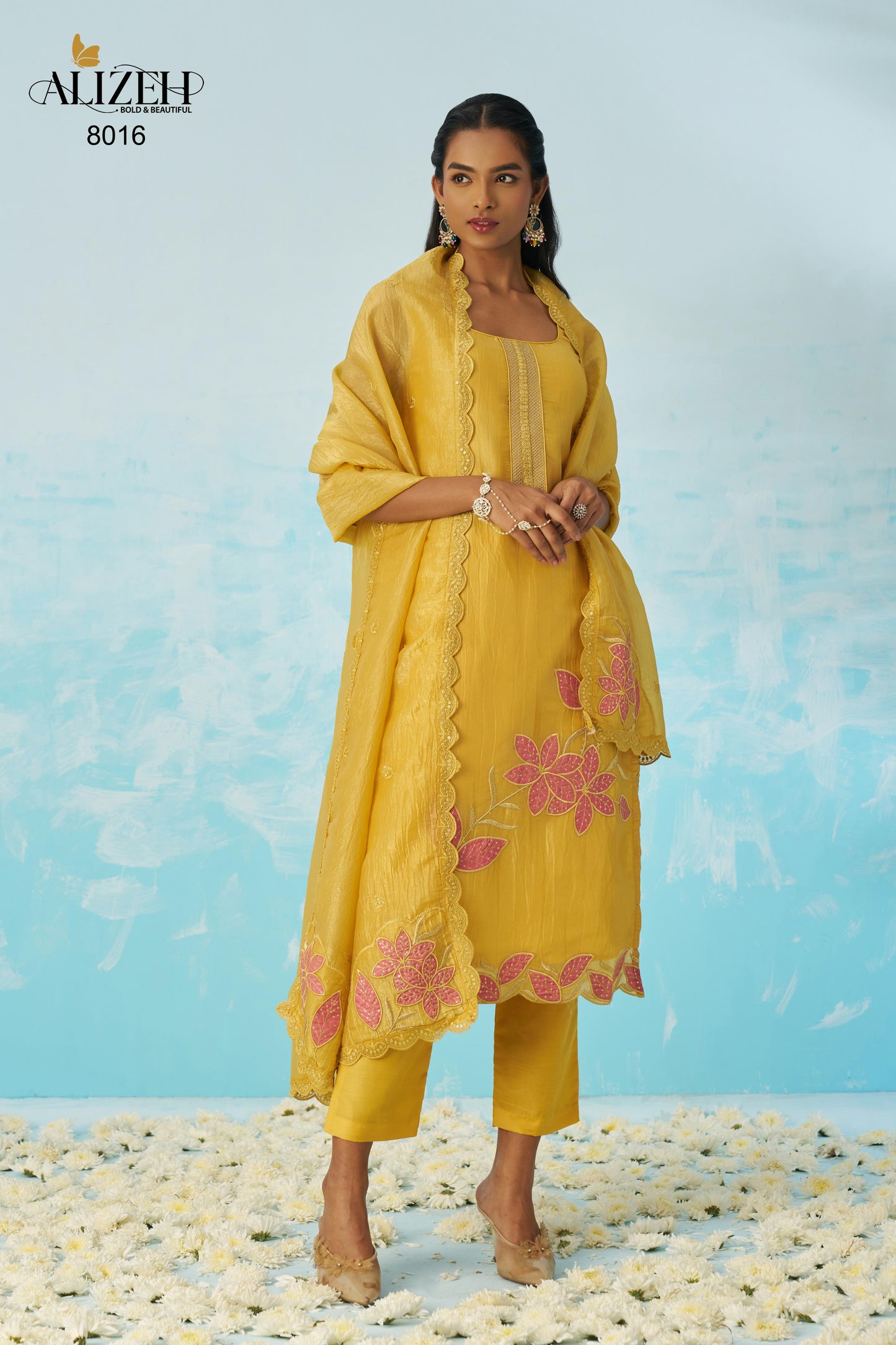 8016 Jasmine Alizeh Crush Readymade Suits