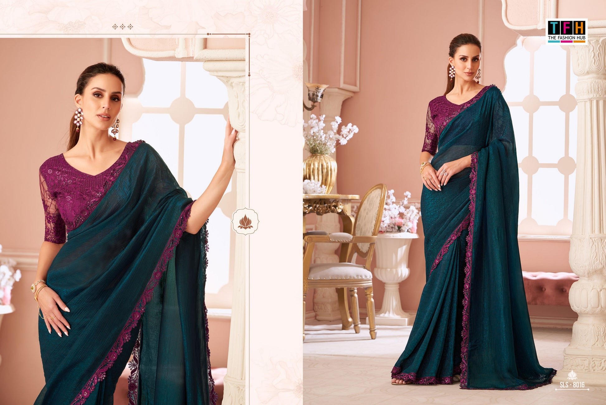 8016 Sls Tfh Georgette Sarees