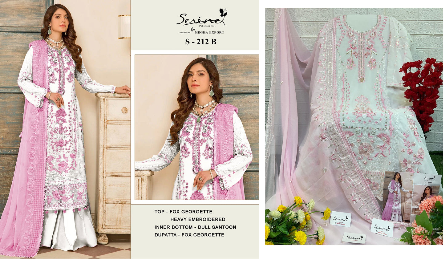 S-212B Serine Pakistani Salwar Suits