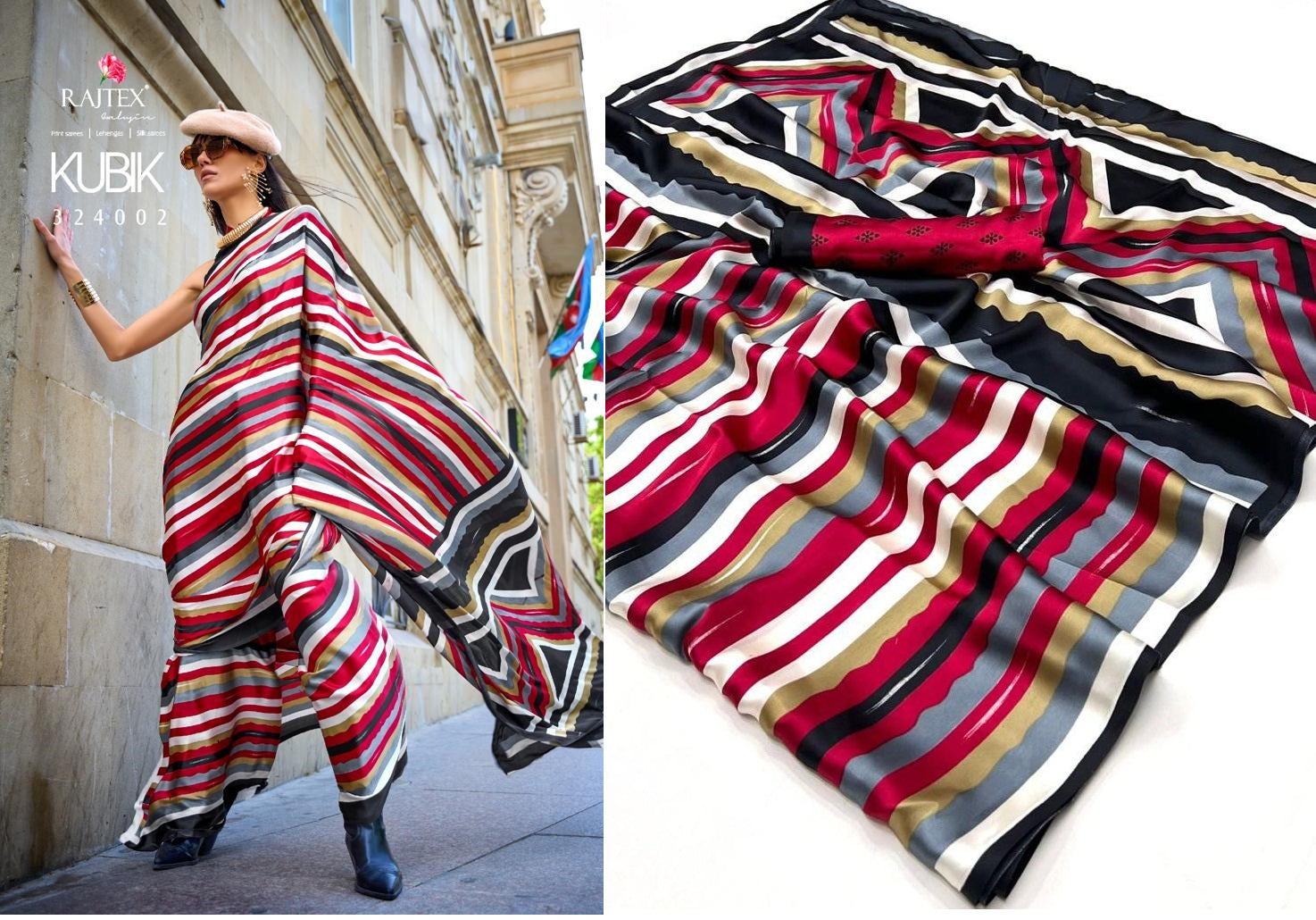 324002 Kubik Rajtex Sarees