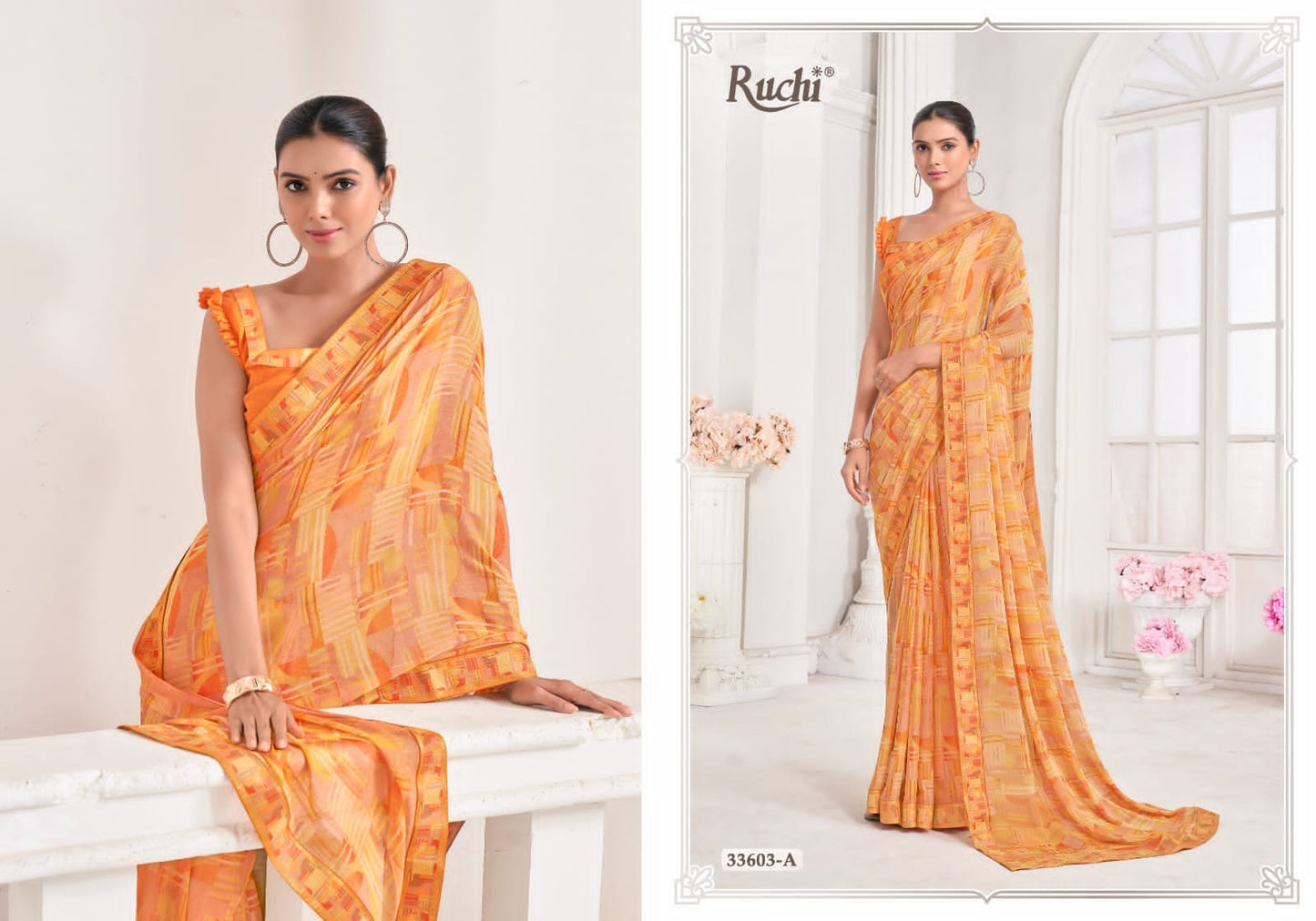 33603A Vanilla Vol 8 Ruchi Sarees