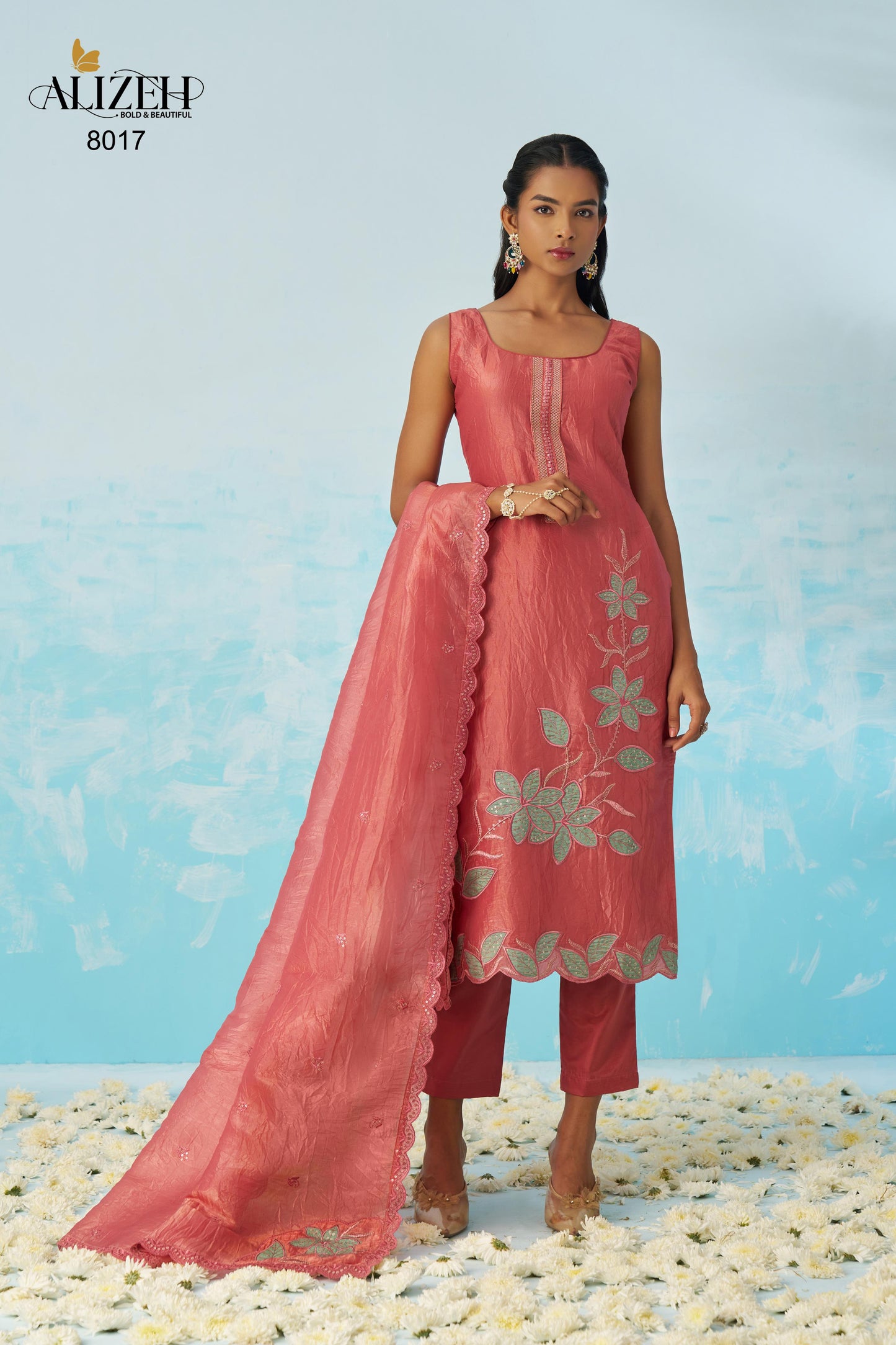 8017 Jasmine Alizeh Crush Readymade Suits