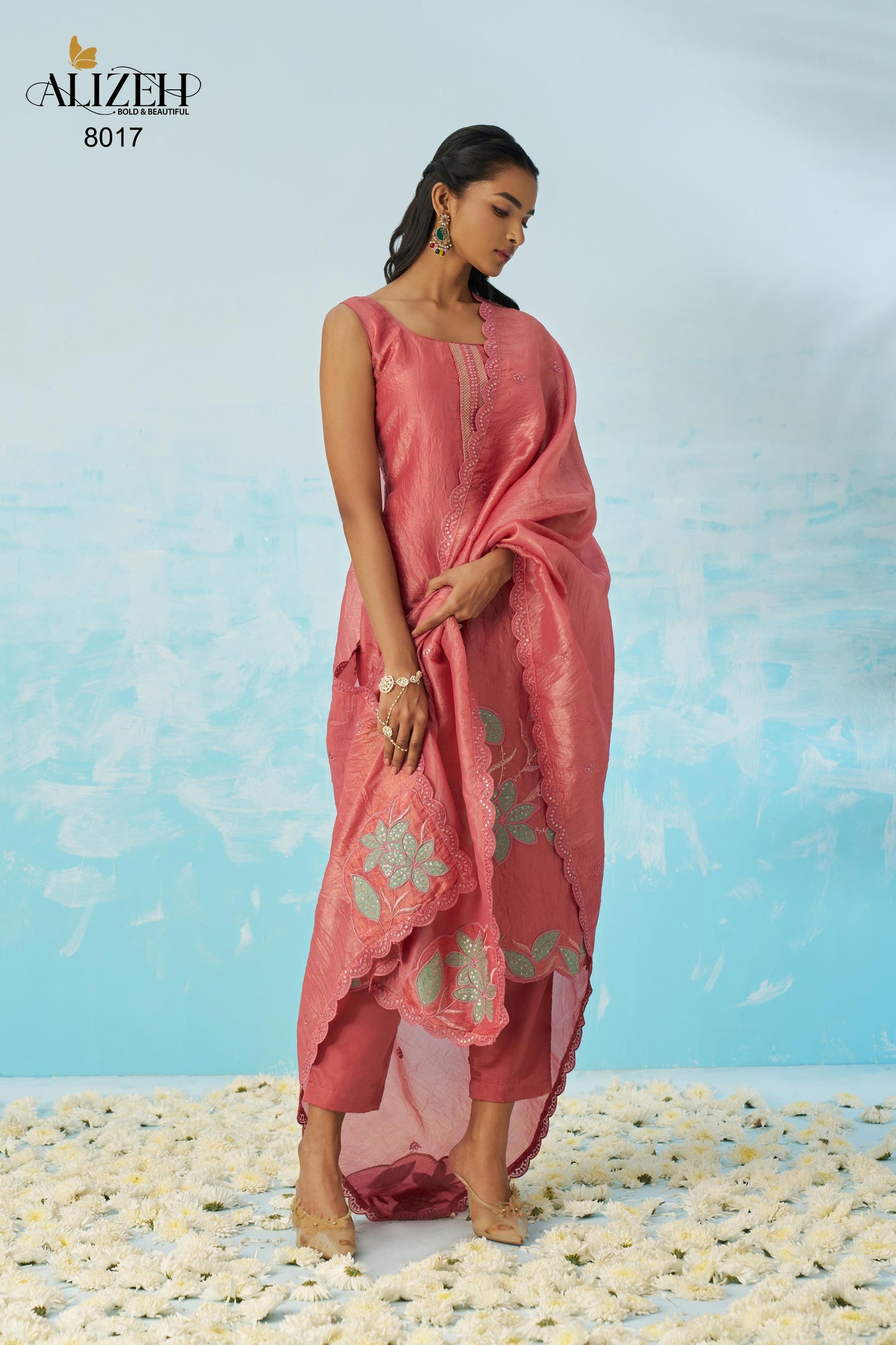 8017 Jasmine Alizeh Crush Readymade Suits