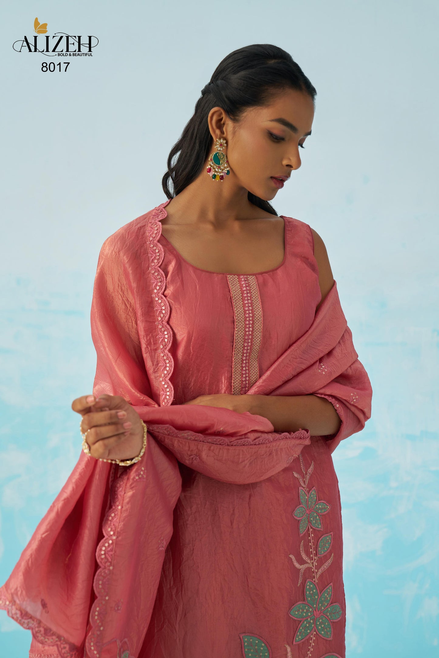 8017 Jasmine Alizeh Crush Readymade Suits