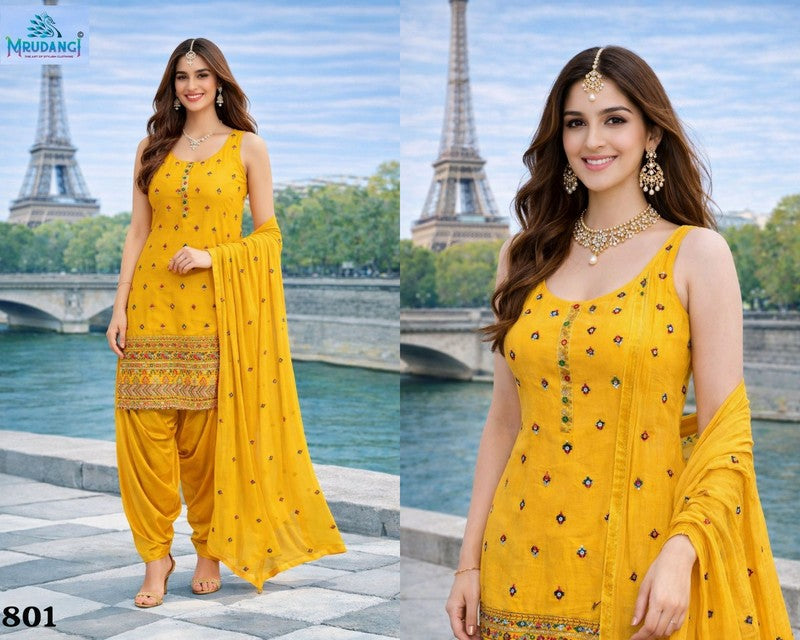 801 Sara Mrudangi Premium Georgette Readymade Suits