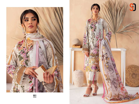 801 Shraddha Designer Printed Pakistani Patch Suits