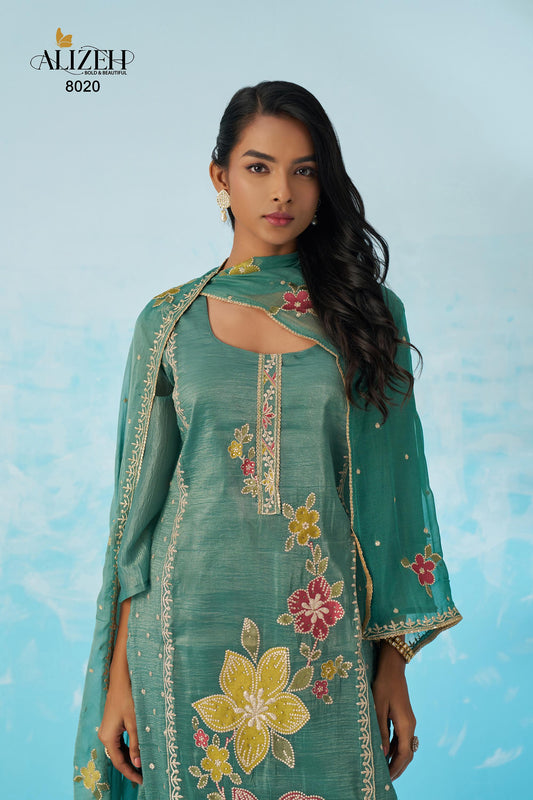 8020 Ehsaas Vol 2 Alizeh Fancy Crush Readymade Suits