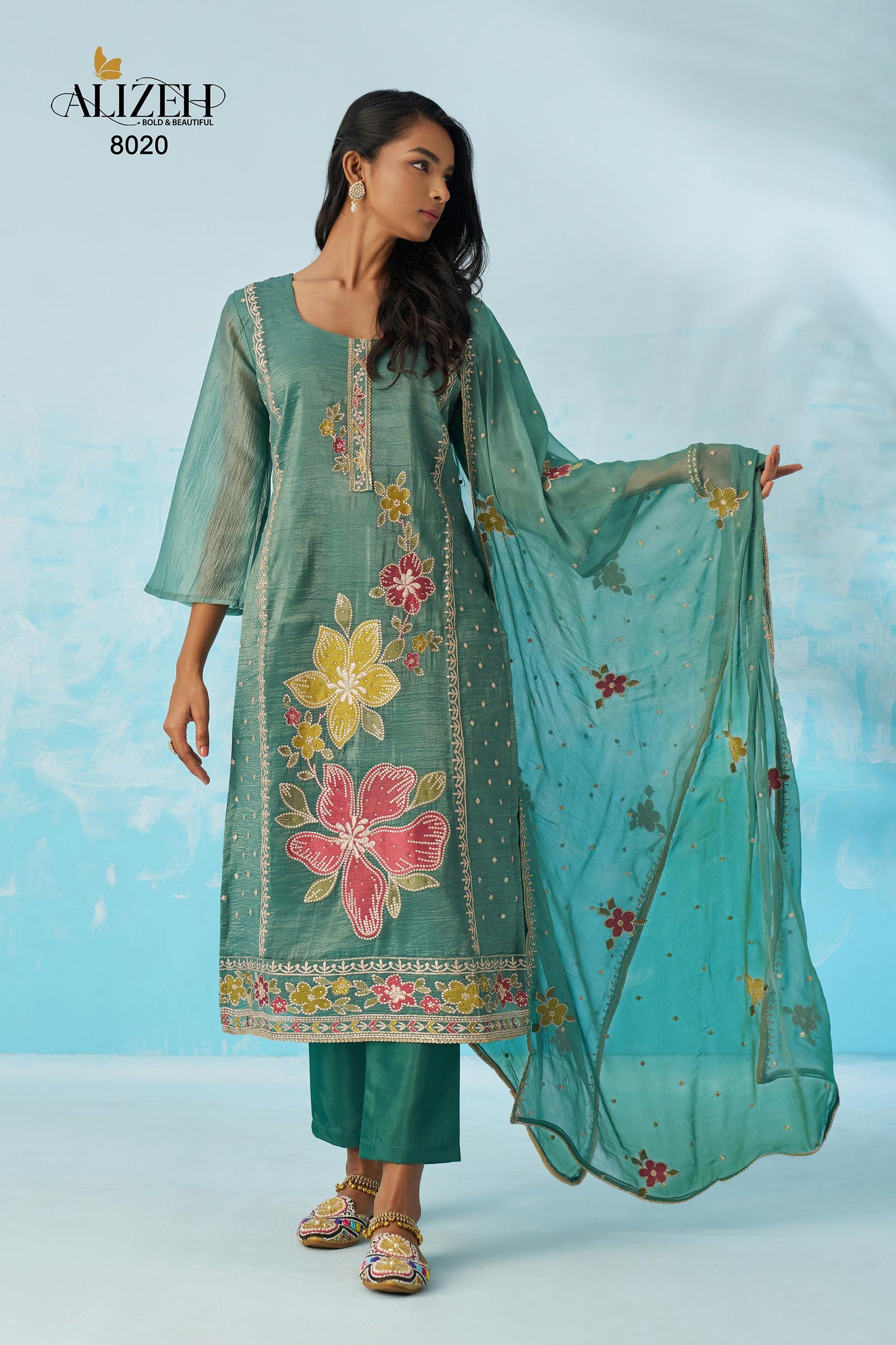 8020 Ehsaas Vol 2 Alizeh Fancy Crush Readymade Suits