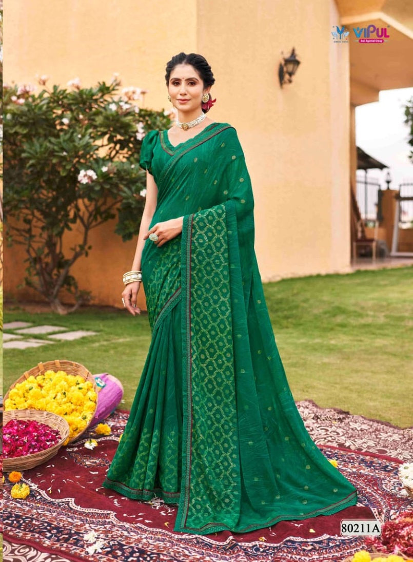 80211A Sajeeli Vipul Georgette Sarees