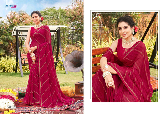 80212A Sajeeli Vipul Georgette Sarees
