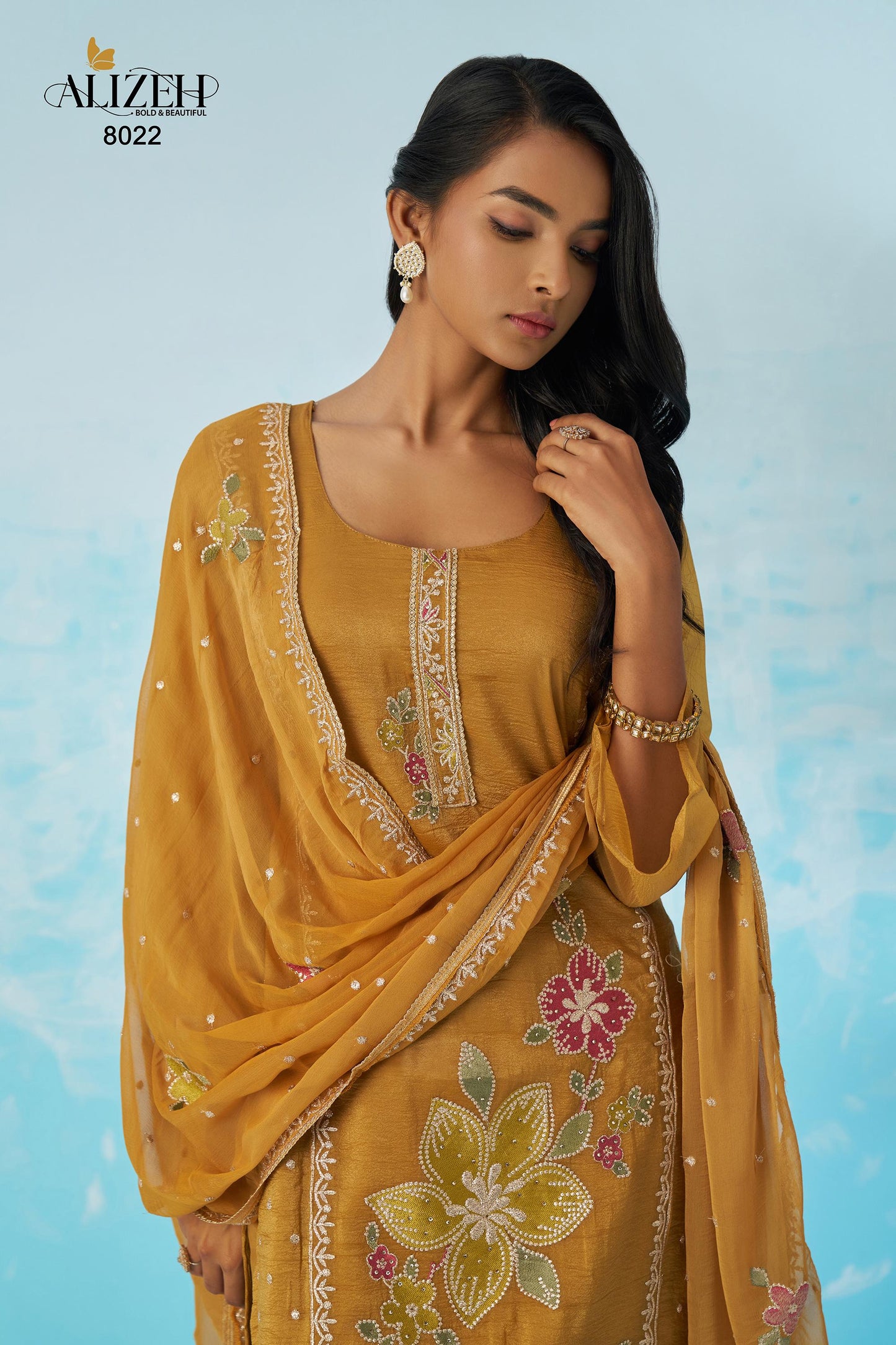 8022 Ehsaas Vol 2 Alizeh Fancy Crush Readymade Suits