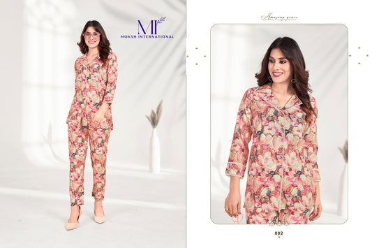 802 Queen Moksh Rayon Co Ord Set