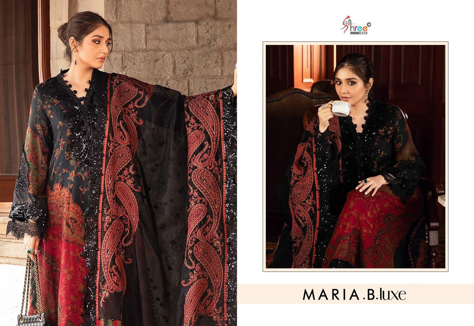 8031 Maria B Lux Shree Fabs Embroiderd Pakistani Salwar Suits
