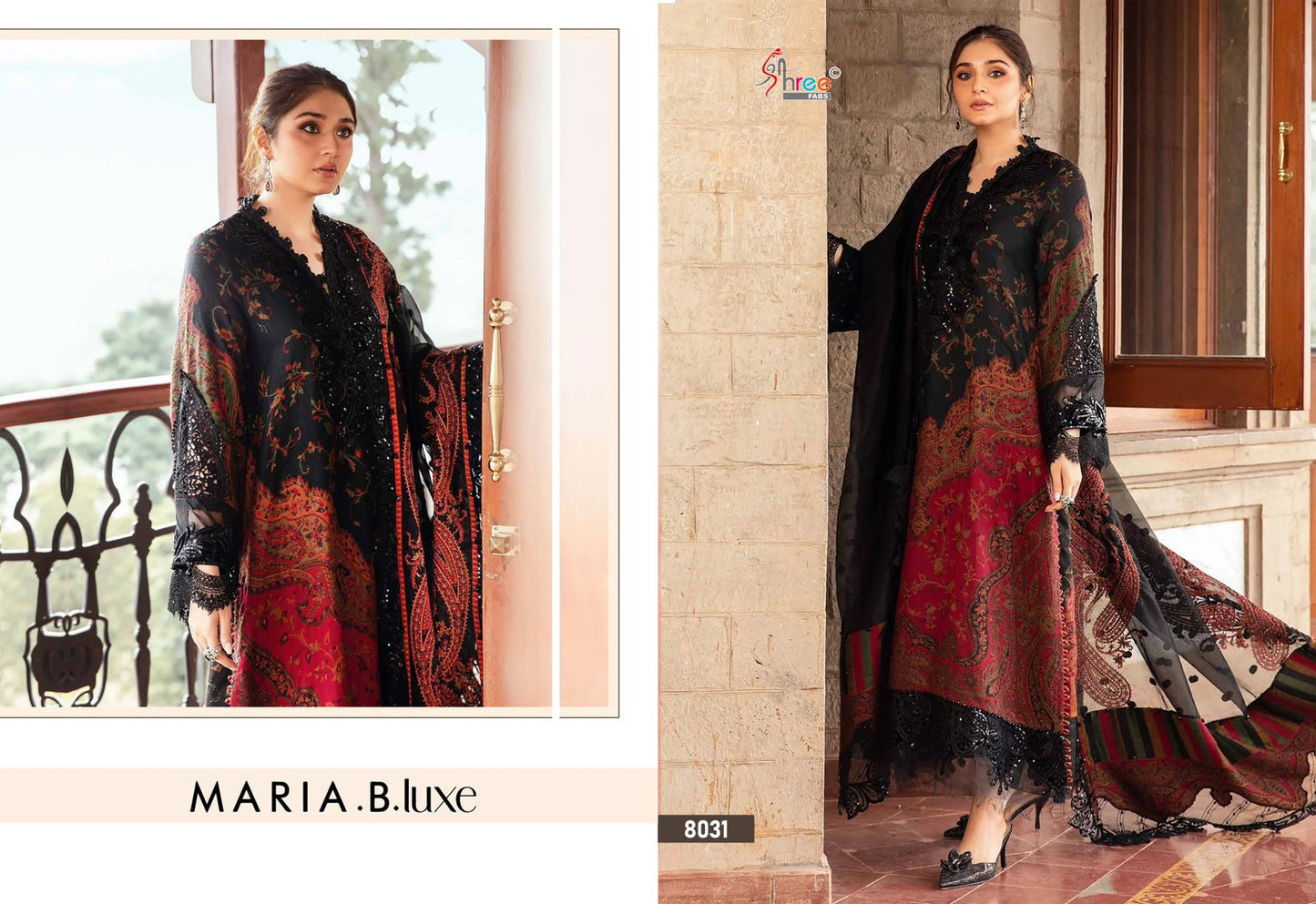8031 Maria B Lux Shree Fabs Embroiderd Pakistani Salwar Suits