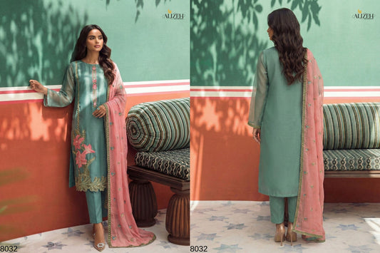 8032 Jasmine 2 Alizeh Fancy Zari Readymade Suits