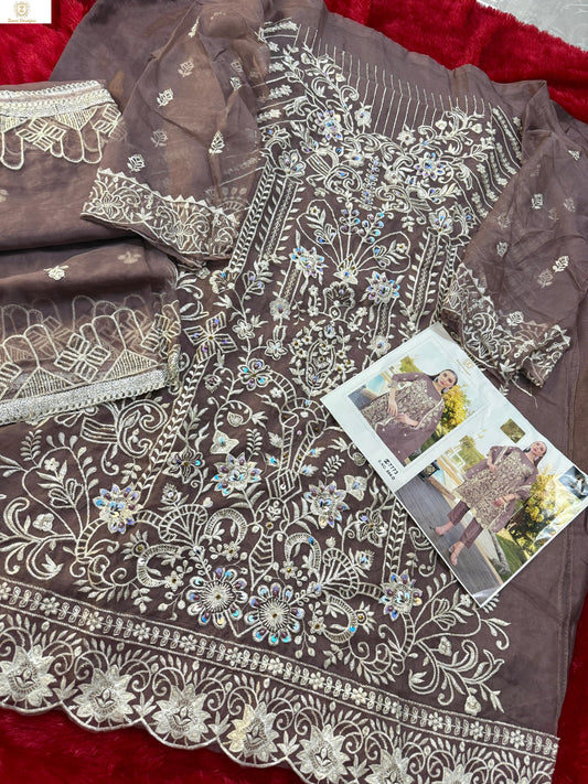 804-D Ziaaz Designs Organza Pakistani Salwar Suits