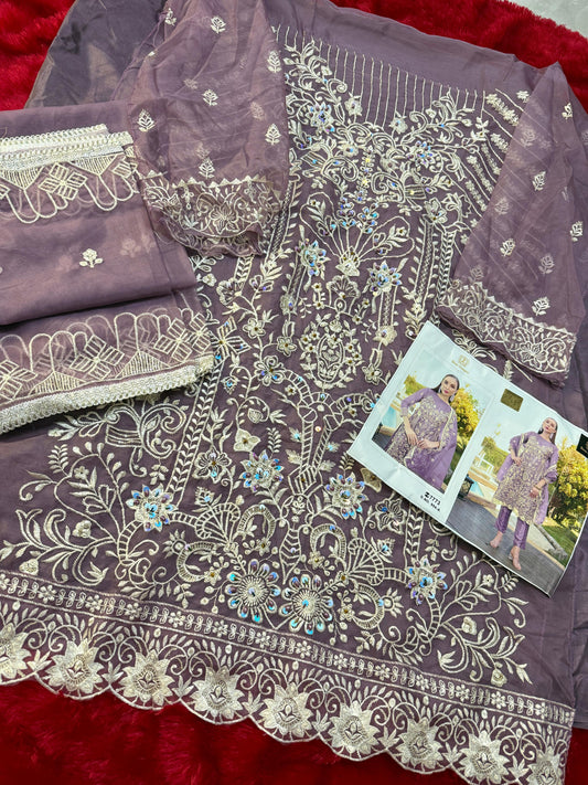 804A Ziaaz Designs Organza Pakistani Salwar Suits